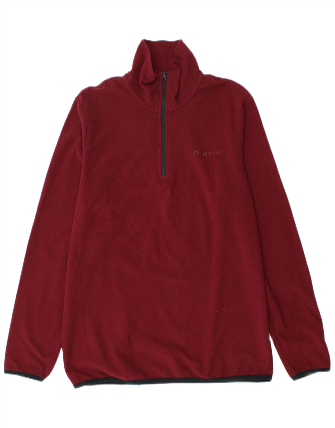 Lotto Pull polaire à col zippé pour homme en polyester bordeaux moyen