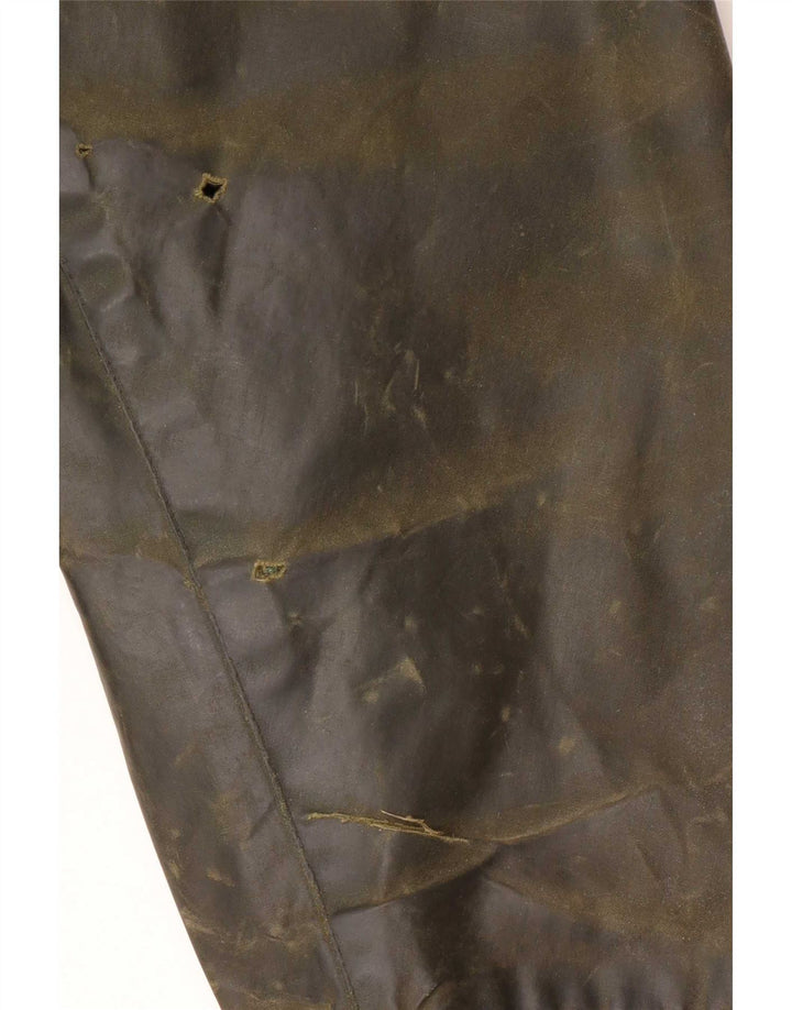 Barbour Mens Bedale Waxed Cotton Jacket UK 46 XL Khaki