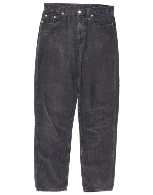 Pantaloni Benetton da uomo in velluto a coste blu Family W30 L28 in cotone grigio