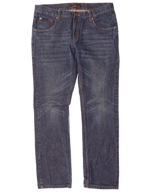 Pierre Cardin Mens Straight Jeans W38 L33 Blue Cotton