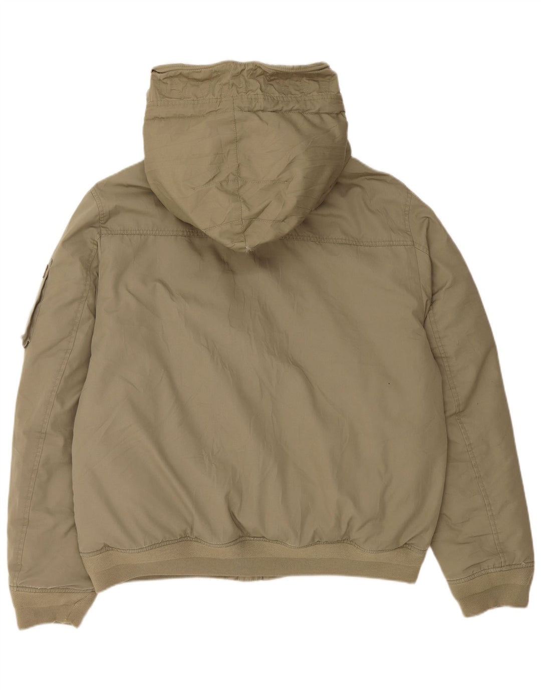 Woolrich Mens Hooded Padded Jacket UK 42 XL Khaki