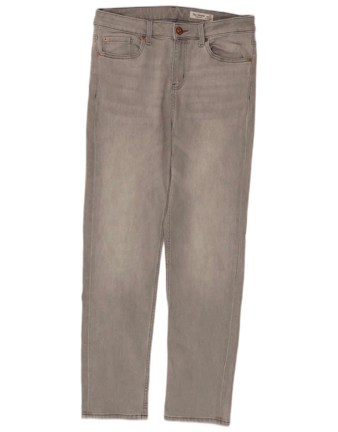 Marks & Spencer Womens The Sienna Straight Jeans UK 12 Medium W30 L29 Grey