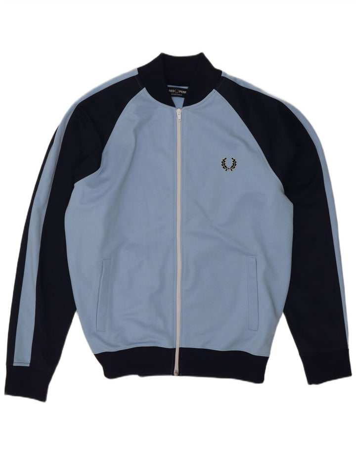 Fred Perry Ανδρική αθλητική φόρμα Top Jacket Medium Blue Colourblock Sports