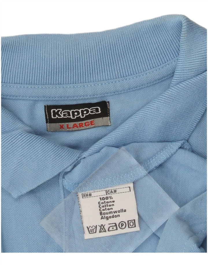 KAPPA Mens Polo Shirt XL Blue Cotton