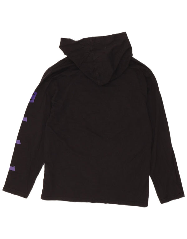 Timberland Boys Graphic Hoodie Jumper 10-11 Years Medium Black Cotton