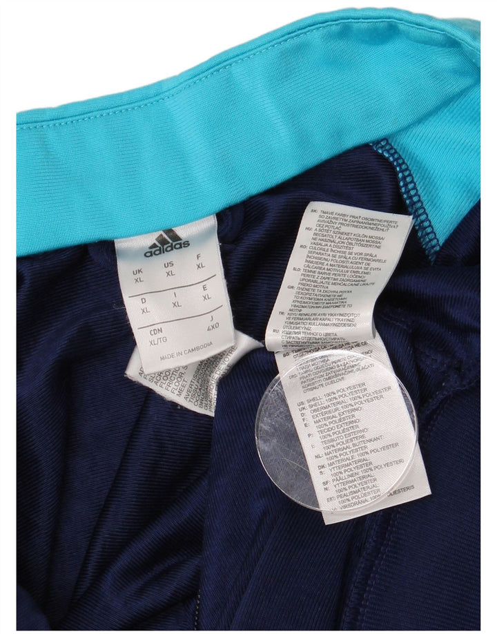 ADIDAS Mens Full Tracksuit XL  Navy Blue Colourblock Polyester