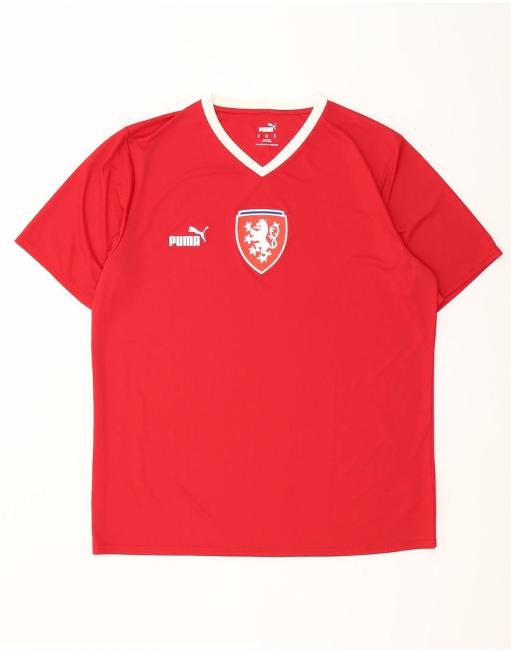 Puma Mens Czech Republic Graphic T-Shirt Top XL Red Polyester