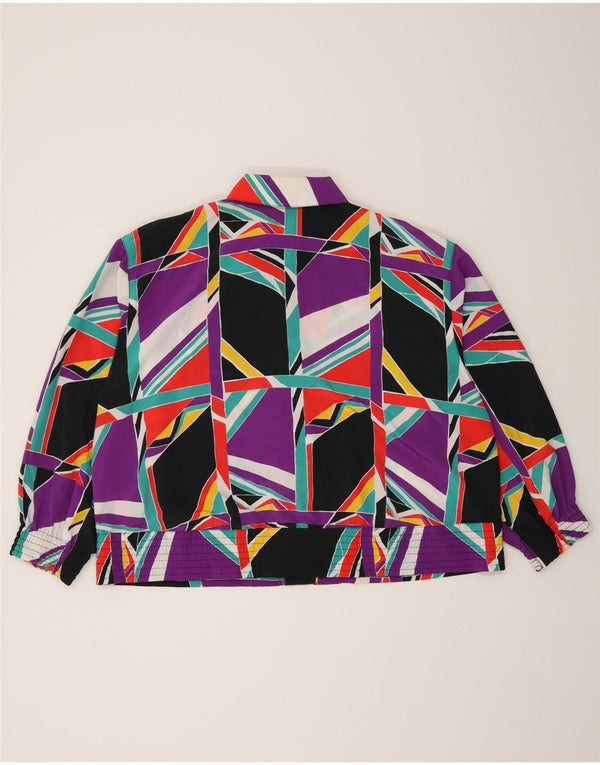 Felicia Womens Crop Shirt Bluse IT 44 Medium Flerfarvet Geometrisk