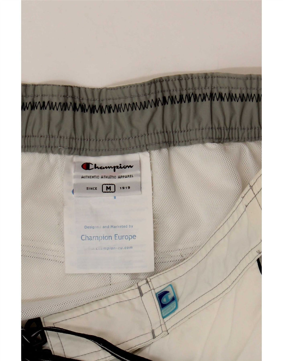 Champion Mens Swimming Shorts Medium White Colourblock Polyamide