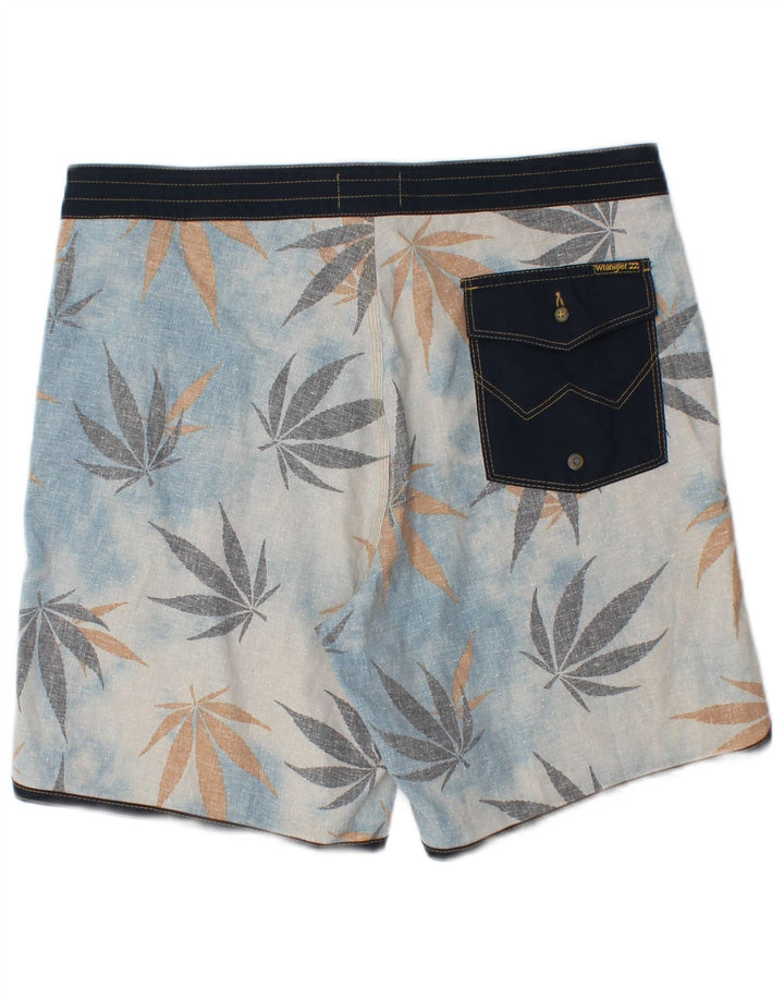 Wrangler Herren Badeshorts Mittelblauer Blumenhanf
