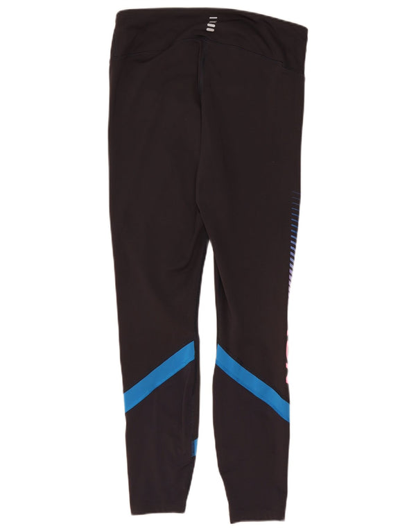Under Armour Damen Graphic Leggings UK 14 Large Schwarz Colourblock