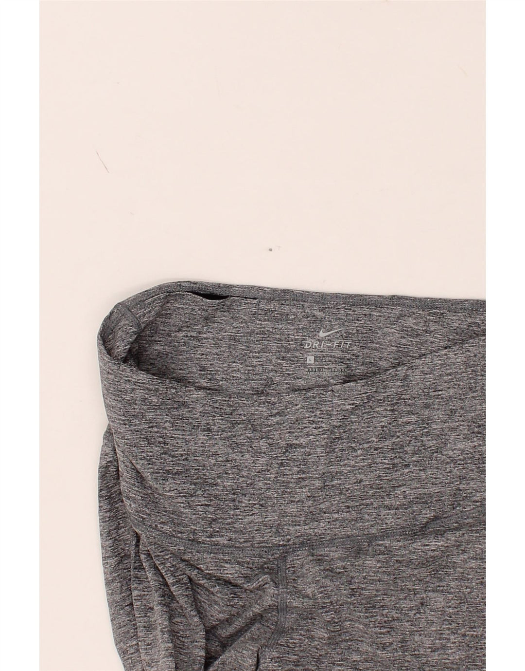 NIKE Womens Dri Fit Capri Leggings UK 14 Large  Grey Polyester Vintage Nike and Second-Hand Nike from Messina Hembry 