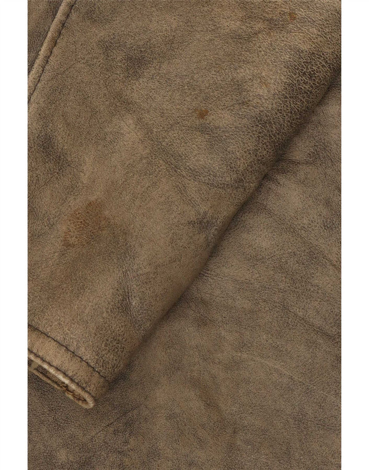 Vintage Womens Shearling Jacket IT 46 Large Grey