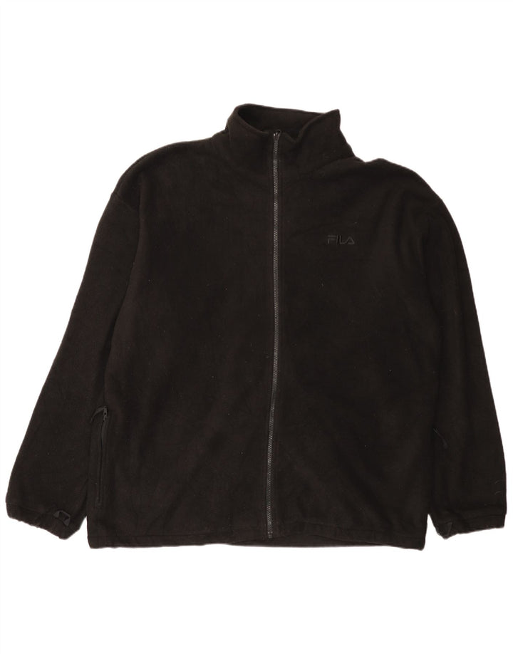 Fila Herre Liner Fleece Jakke UK 44 2XL Sort Polyester