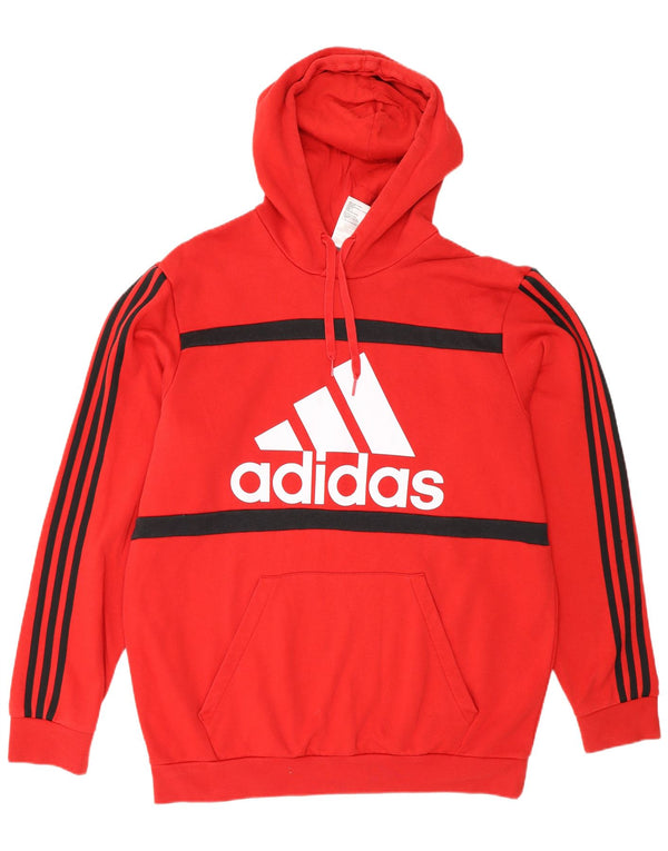 Adidas Hombre Graphic Sudadera con capucha Jumper XL Rojo Algodón