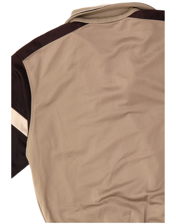 Kappa Mens Tracksuit Top Jacket Small Beige Colourblock Polyester