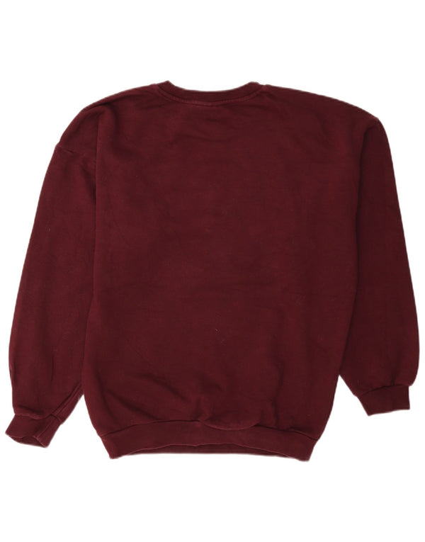 Pulover supradimensionat pentru femei Adidas UK 4 XS Bumbac Burgundy