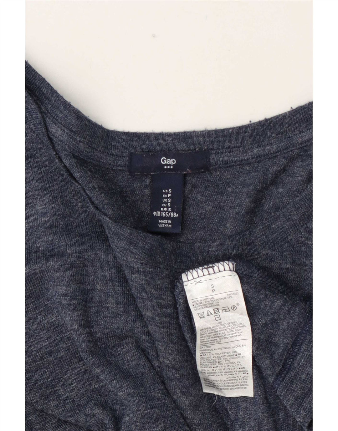 Gap Womens Oversized Top Long Sleeve UK 10 Small Navy Blue Polyester