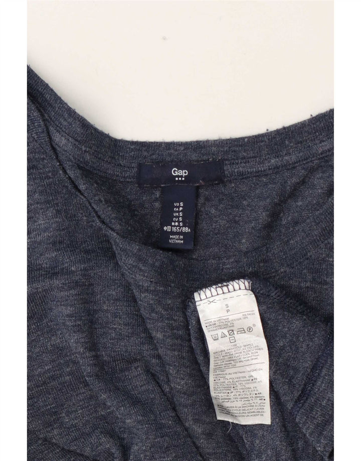 Gap Womens Oversized Top Long Sleeve UK 10 Small Navy Blue Polyester