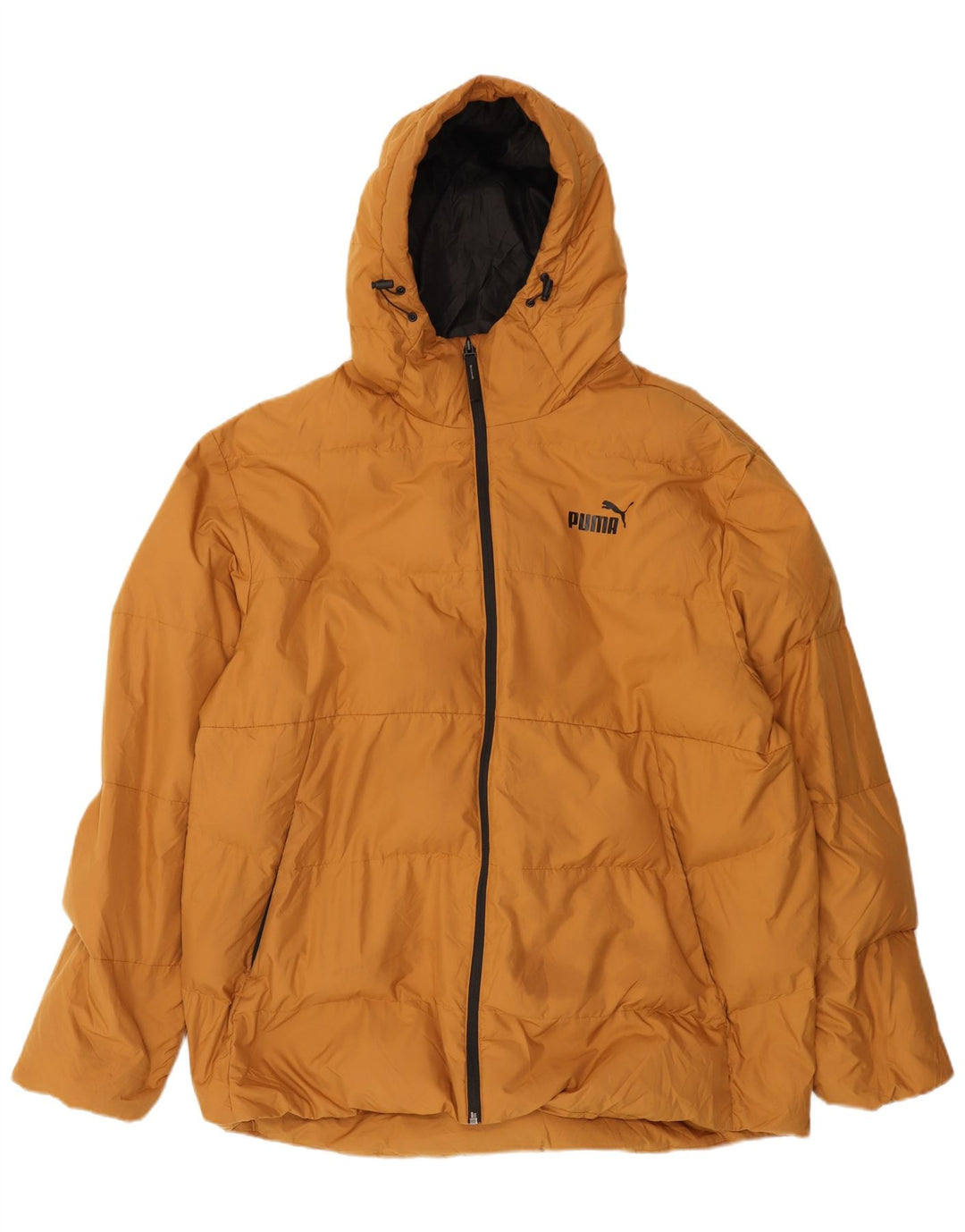 Puma Mens Hooded Padded Jacket UK 42 XL Beige Polyester