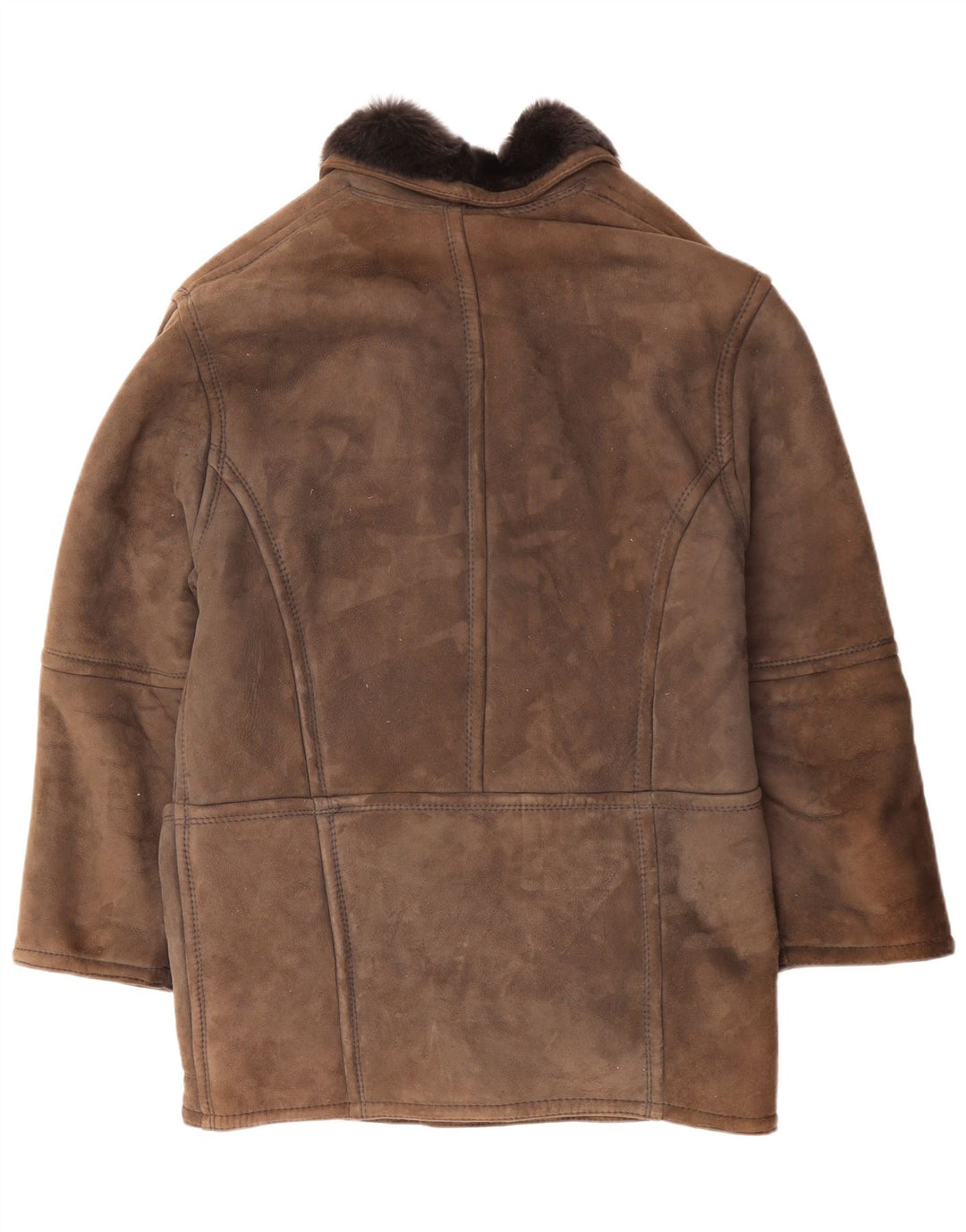 CONBIPEL Mens Shearling Jacket IT 48 Medium Brown