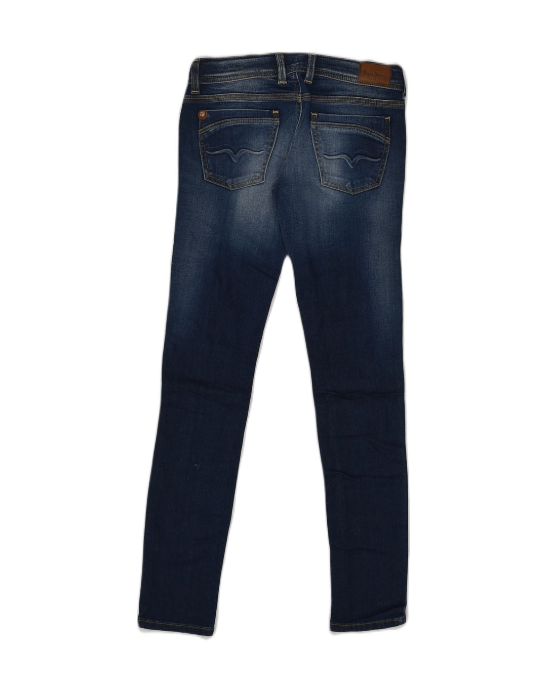 PEPE JEANS Girls Skinny Jeans 8-9 Years XS W24 L26 Navy Blue Cotton | Vintage PEPE Jeans | Thrift | Second-Hand PEPE Jeans | Used Clothing | Messina Hembry 