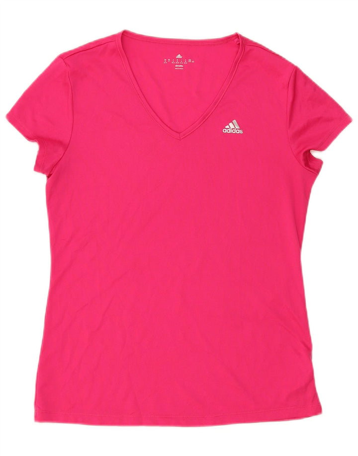 T-shirt Adidas Climalite da donna Top UK 12/14 Poliestere rosa medio