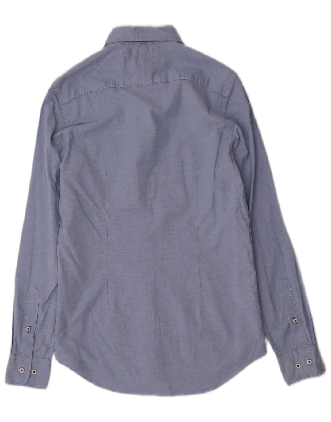 Tommy Hilfiger Mens Slim Fit Shirt Small Blue Cotton