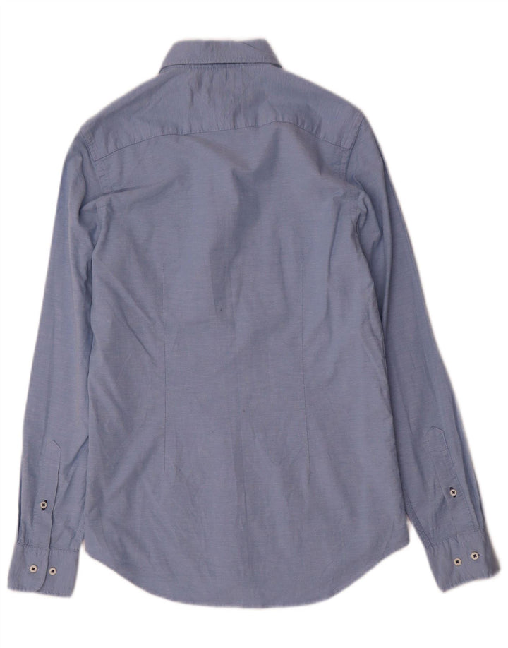 Tommy Hilfiger Mens Slim Fit Shirt Small Blue Cotton