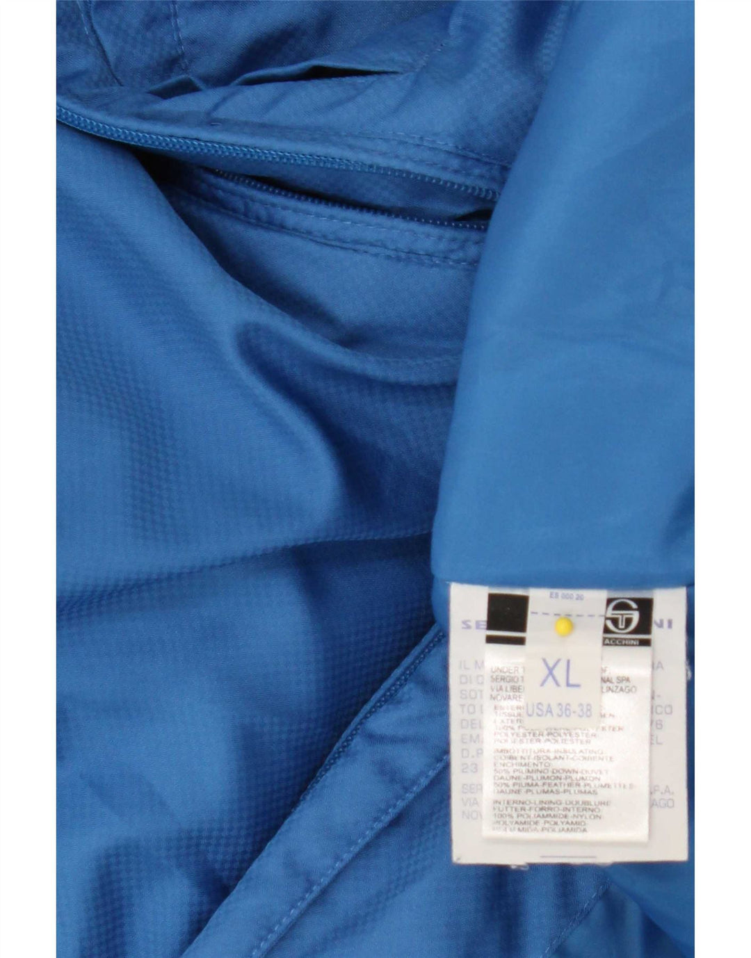 Sergio Tacchini Mens Graphic Padded Jacket UK 42 XL Blue Colourblock