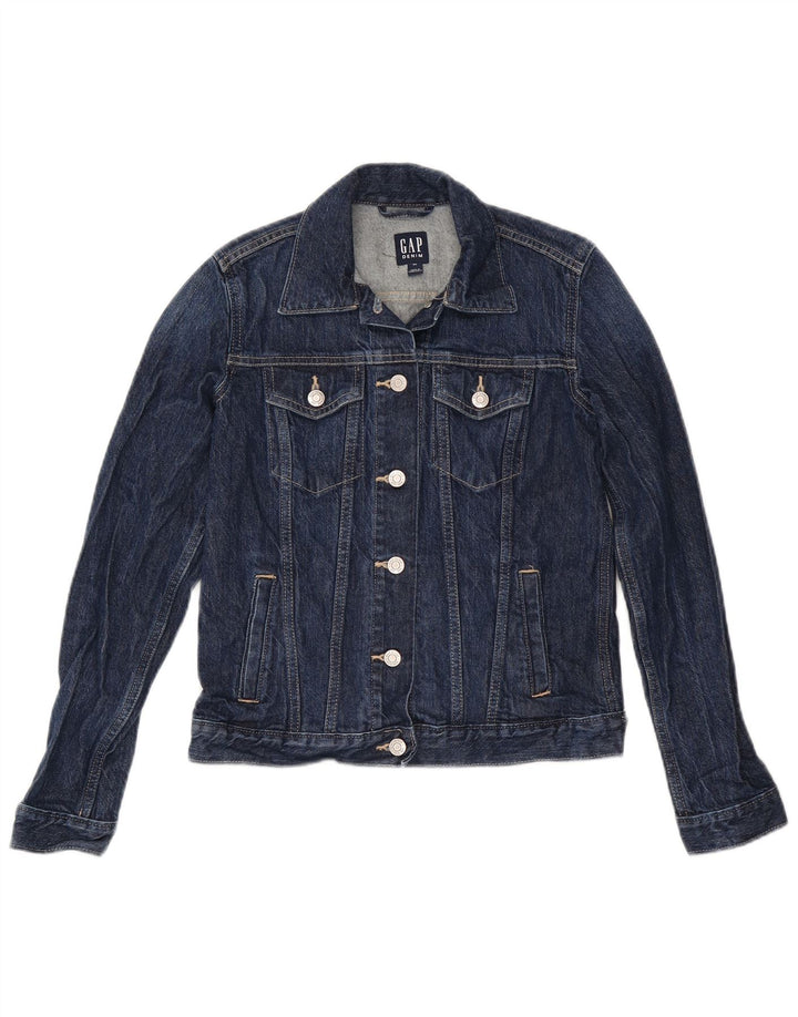 GAP Womens Denim Jacket UK 6 XS Navy Blue Cotton