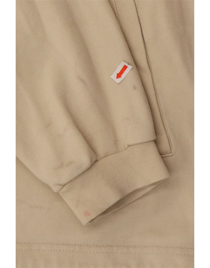 CHAMPION Mens Tracksuit Top Jacket Large Beige Cotton