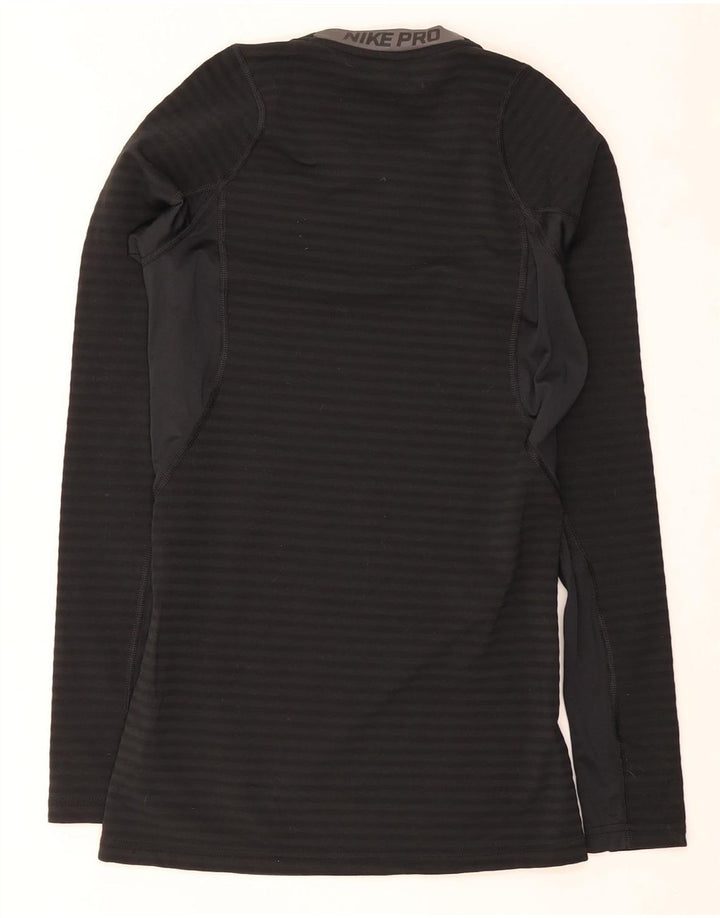 Maglia Nike Dri Fit da uomo a manica lunga piccola in poliestere nero