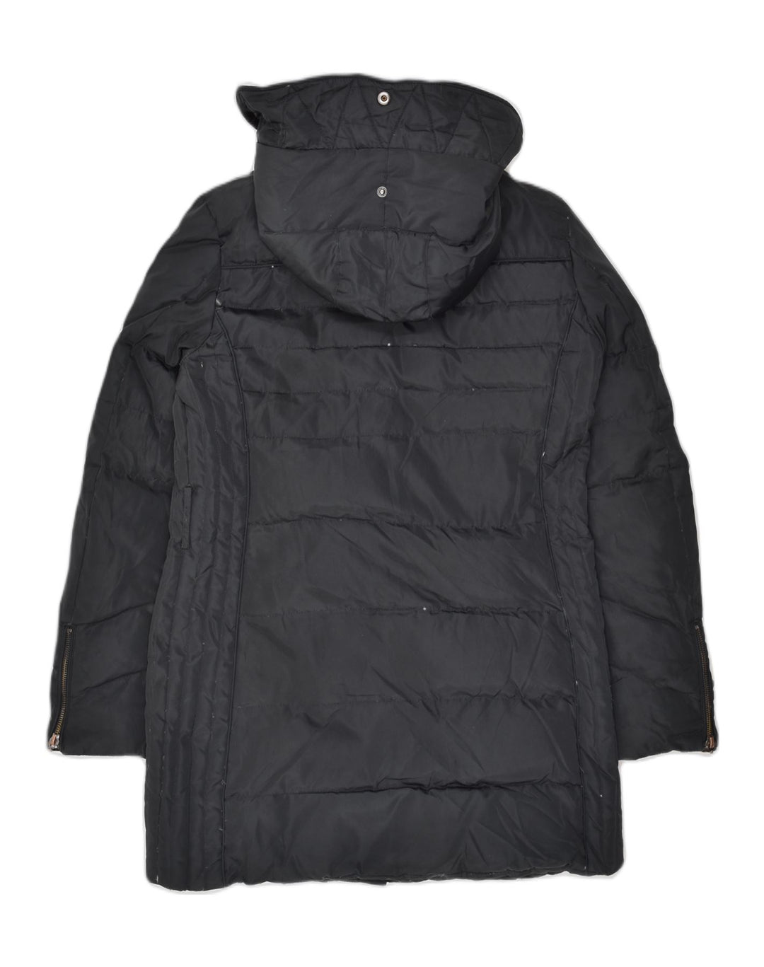 PEPE JEANS Womens Hooded Padded Coat UK 10 Small Black Polyester | Vintage PEPE Jeans | Thrift | Second-Hand PEPE Jeans | Used Clothing | Messina Hembry 