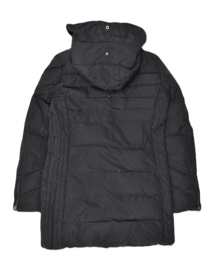 PEPE JEANS Womens Hooded Padded Coat UK 10 Small Black Polyester | Vintage PEPE Jeans | Thrift | Second-Hand PEPE Jeans | Used Clothing | Messina Hembry 