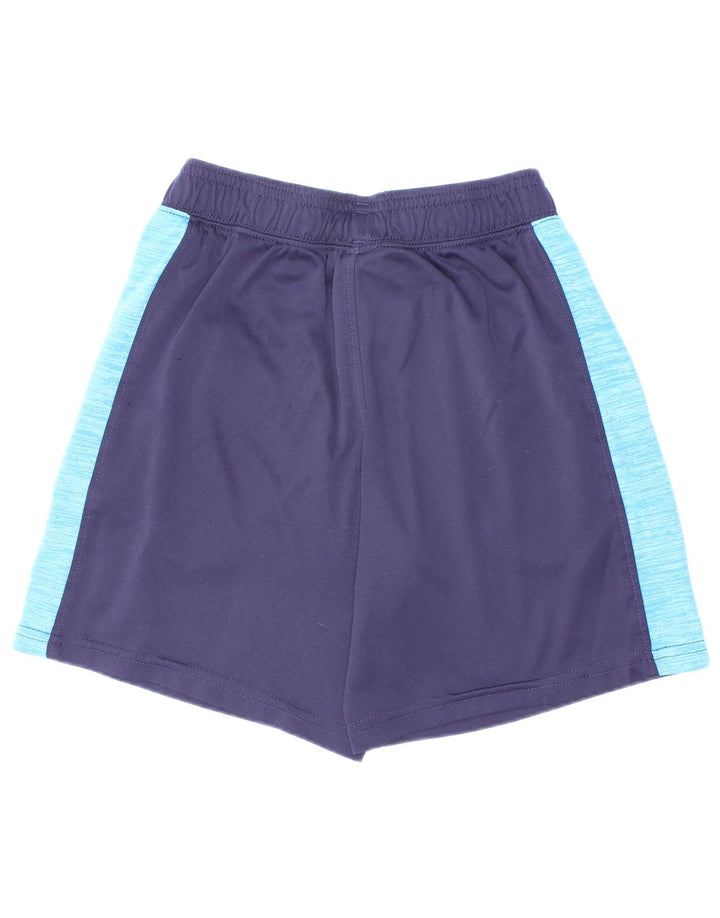 Under Armour Boys Sport Shorts 5-6 Years Navy Blue Colourblock Polyester