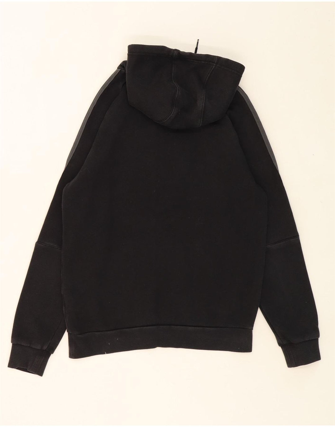 ADIDAS Mens Hoodie Jumper Small Black Cotton Vintage Adidas and Second-Hand Adidas from Messina Hembry 