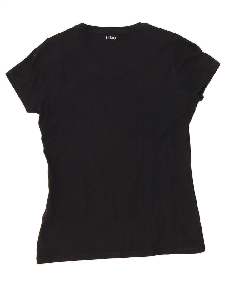LIU JO Womens Mickey Mouse Graphic T-Shirt Top UK 12 Medium Black Vintage Liu Jo and Second-Hand Liu Jo from Messina Hembry 