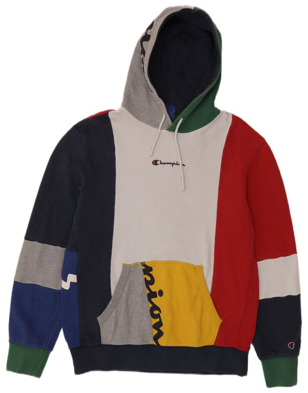 Champion Mens Graphic Hoodie Jumper XL Multicoloured Colourblock