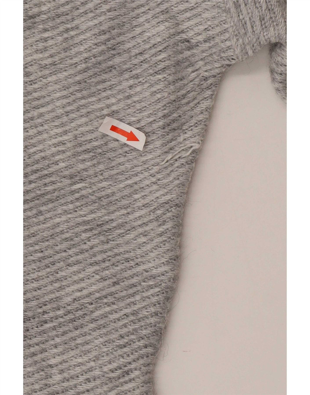 Zara Pull asymétrique surdimensionné à col en V pour femme UK 10 Petit Gris