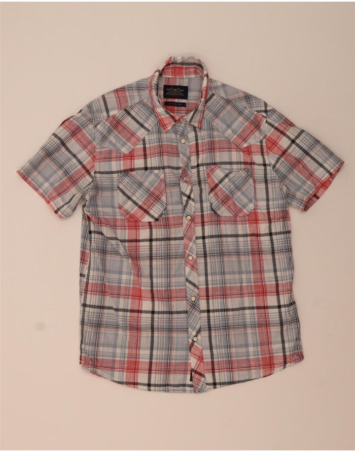 Rifle Mens Short Sleeve Shirt XL Multicoloured Check Cotton