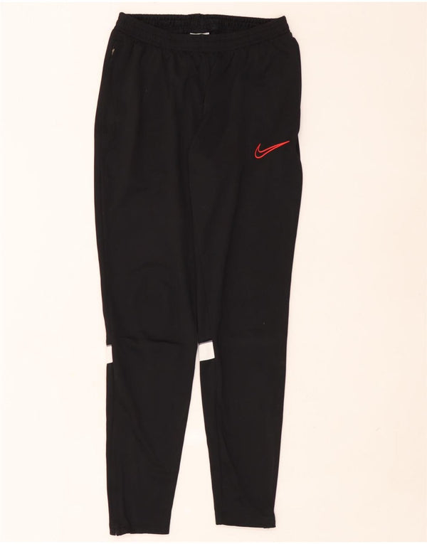 Calça de treino masculina Nike Dri Fit pequena preta colorblock poliéster
