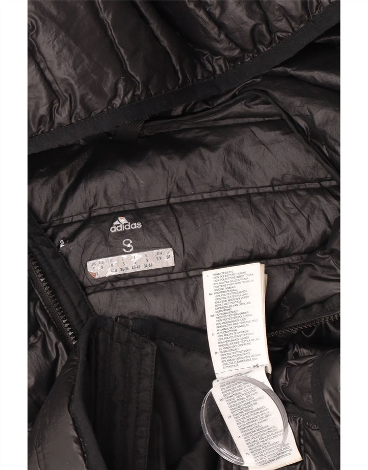 Adidas Veste rembourrée à capuche pour femme UK 8/10 Petit Noir Polyester