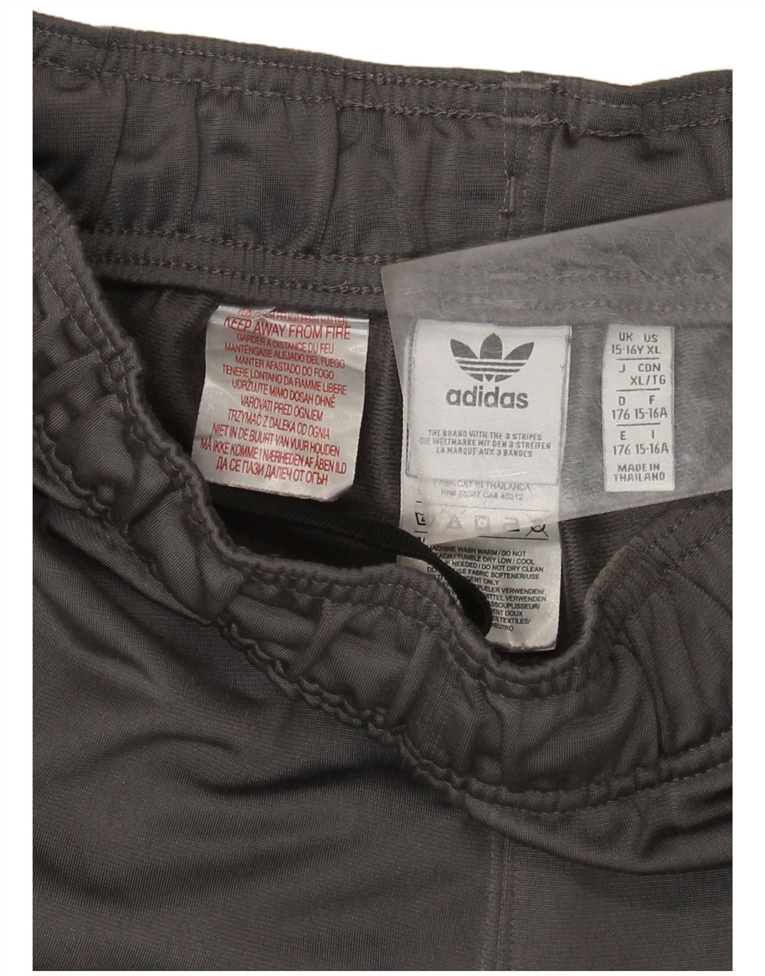 Adidas Boys Tracksuit Trousers Joggers 15-16 Years Grey Polyester