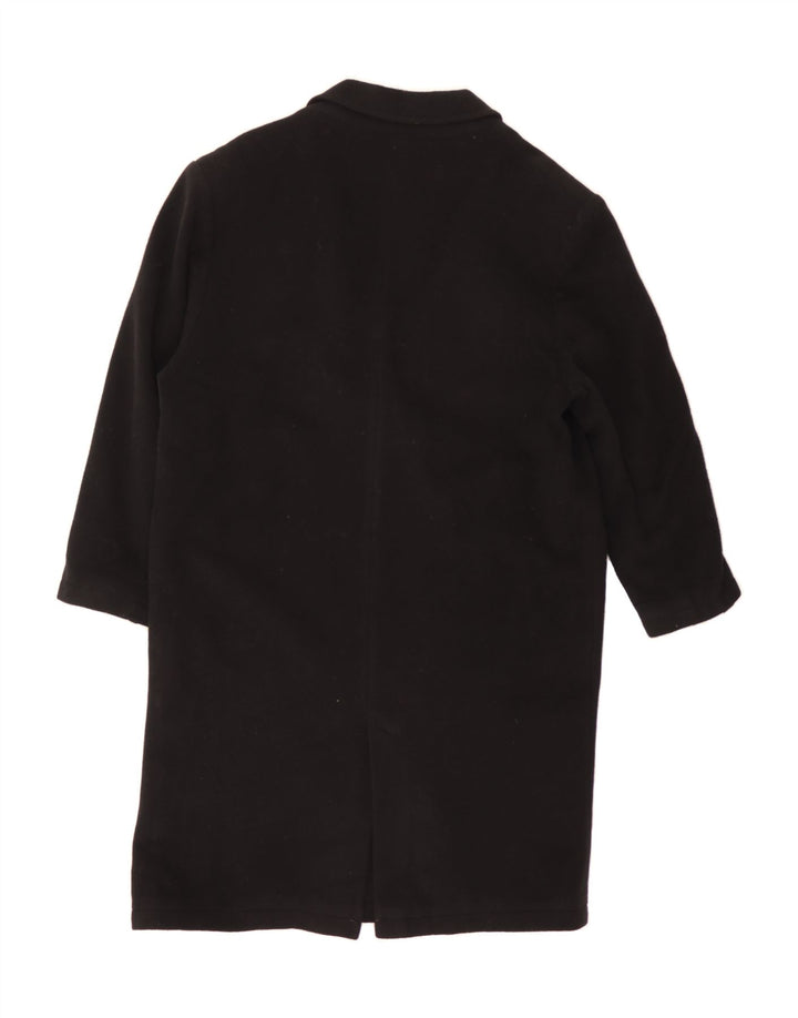 SISLEY Womens Double Breasted Coat UK 6 XS Black Wool Vintage Sisley and Second-Hand Sisley from Messina Hembry 