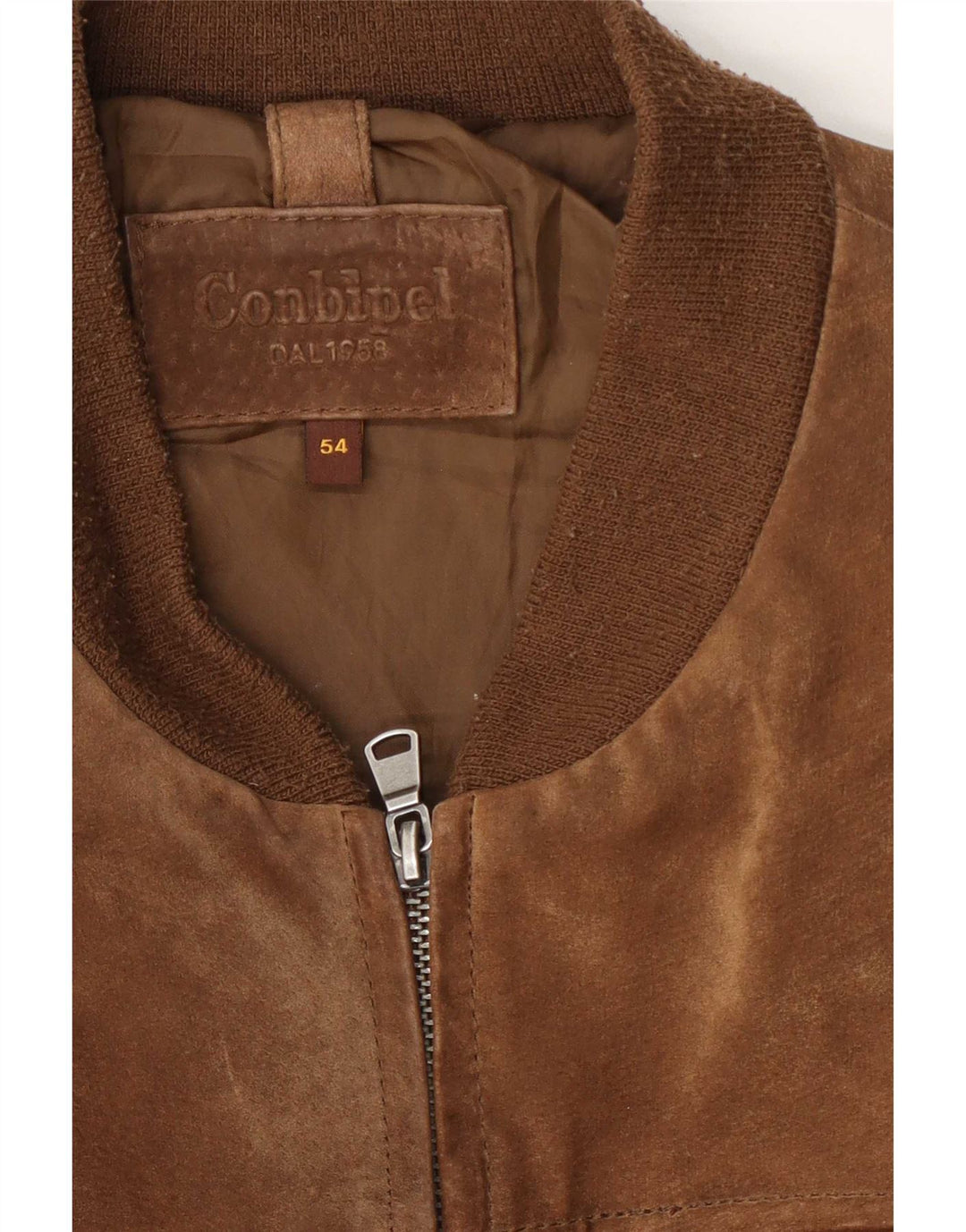 Conbipel Mens Suede Bomber Jacket IT 54 XL Brown