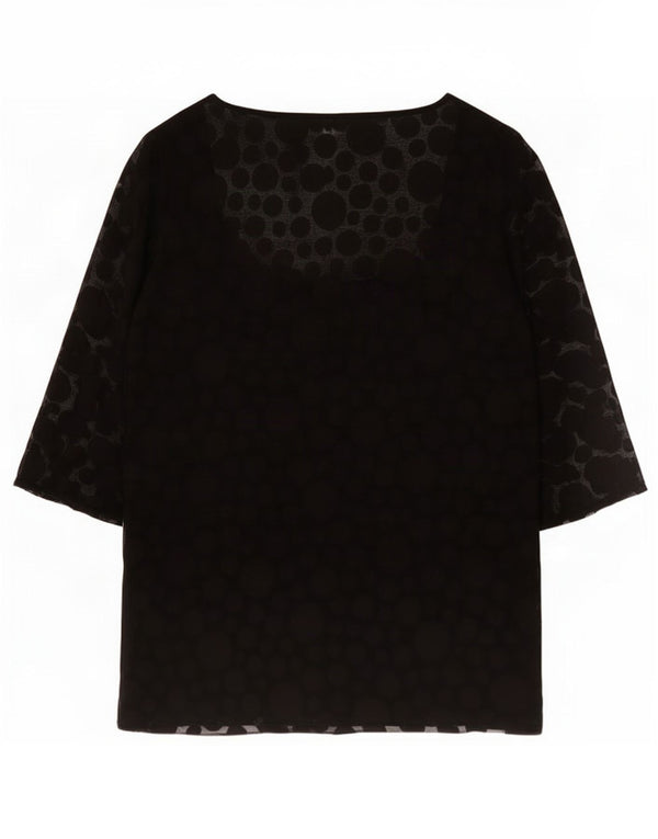 Top tunica manica 3/4 da donna Marks & Spencer UK 20 2XL a pois neri