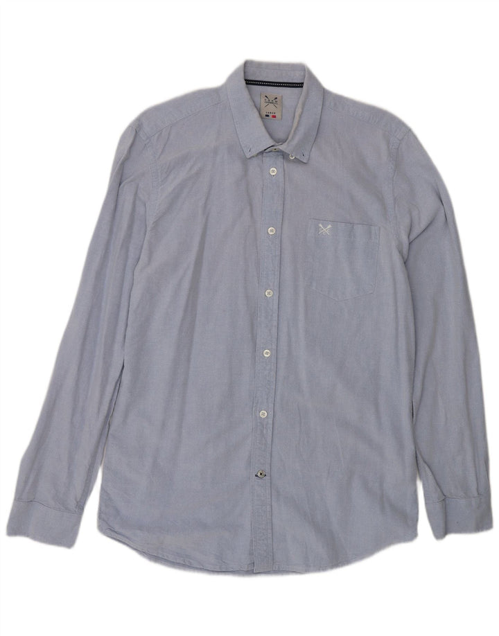 Crew Clothing Mens Shirt Large Blue Cotton