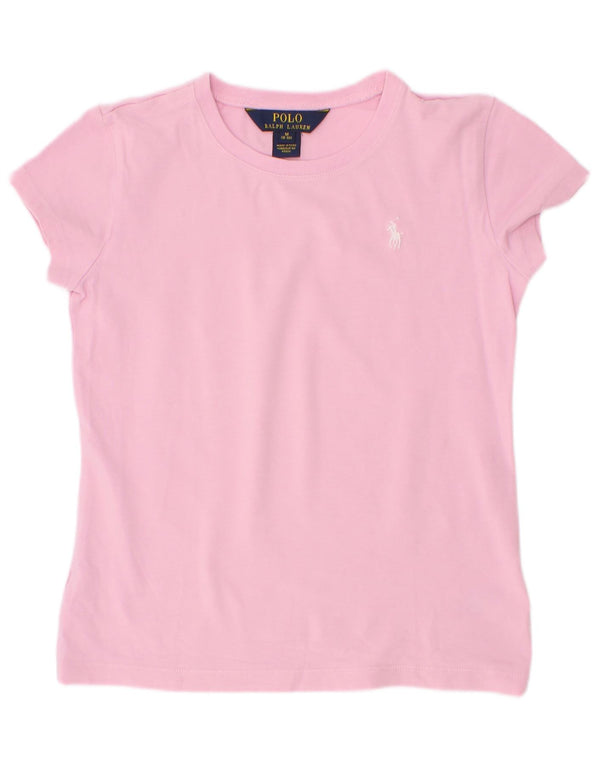 Polo Ralph Lauren Pige T-Shirt Top 8-9 år Medium Pink Bomuld
