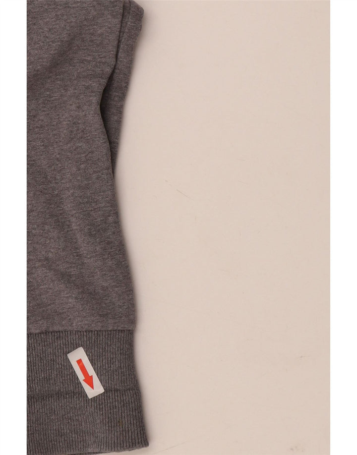 Converse Womens Graphic Sweatshirt Jumper UK 10 Small Grey Flecked Cotton
